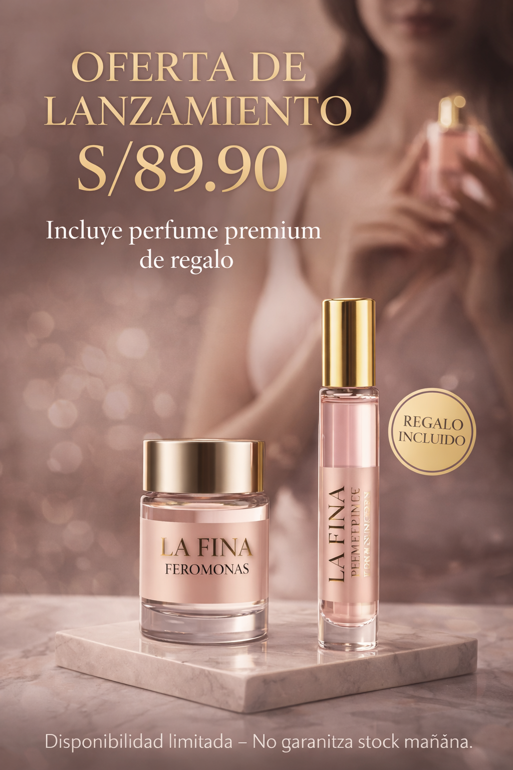 LA FINA- CONCENTRADO DE FEROMONAS MÁS PERFUME FEROMONA SEDUCTION REGALO