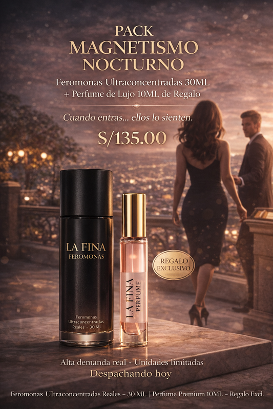 PACK MAGNETISMO OSCURO- FEROMONAS ULTRACONCENTRADAS 30ML+ PERFUME PREMIUM REGALO