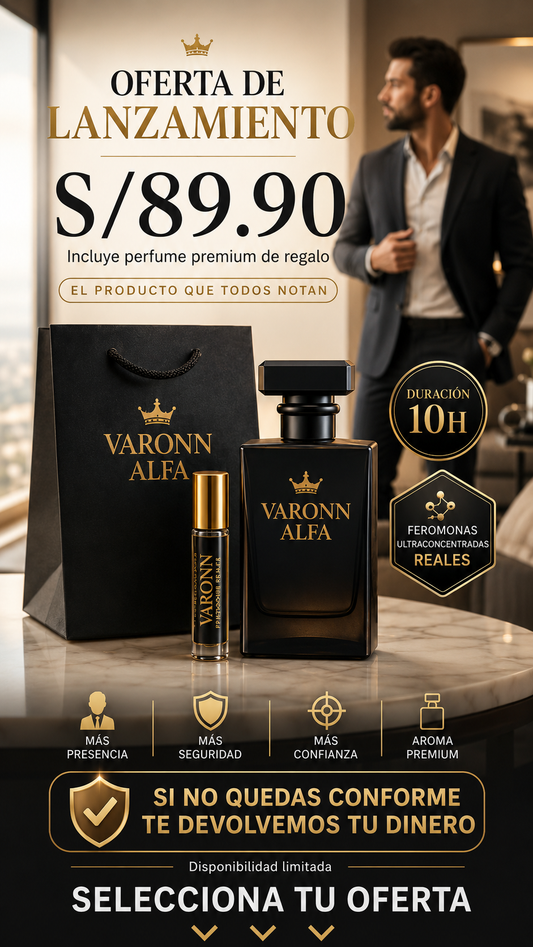 Varonn Alfa Experience: Perfume premium con feromonas ultraconcentradas
